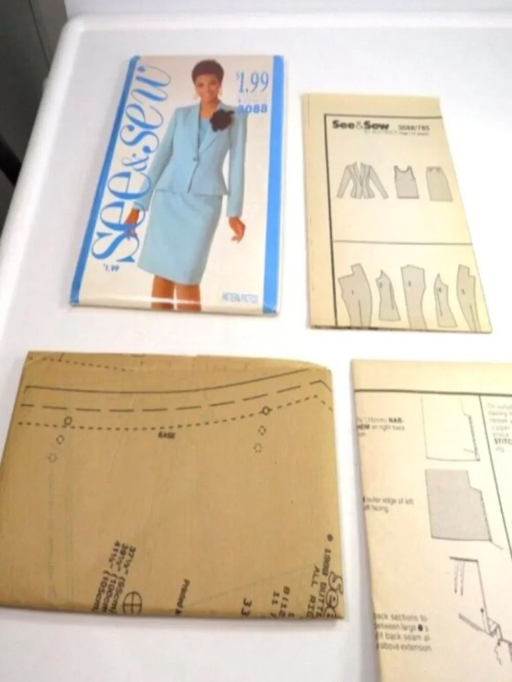 See & Sew 3088 | Vintage 80s Professional Suit & Shell Set | Size 12-16 UNCUT